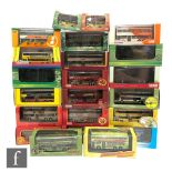Twenty three assorted mostly 1:76 scale diecast model buses, all Chinese, to include Corgi, Creative