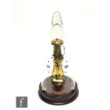 A 20th Century brass skeleton clock by Frank Hermle, No 791-081, the movement mounted on a