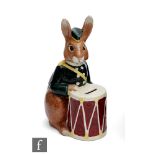 A Royal Doulton Bunnykins Bunnybank moneybox, D6615, height 22.5cm.