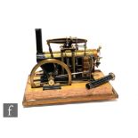 'Mary', a live steam beam engine with vertical boiler designed by Tubal Cain, fly wheel diameter 8",