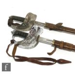 An Edward VII and a George V Officer's sword by F.W Flight and Army & Navy Co-Operative Society