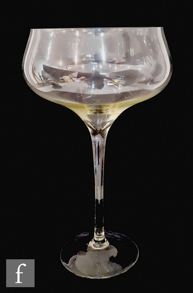 A 20th Century oversized novelty Martini glass, unmarked, height 51cm.
