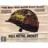 A Full Metal Jacket British Quad film poster, 1987, 29.5 inches x 40 inches, trimmed and folded.