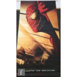An original 2001 Spiderman 'Twin Towers' vinyl teaser movie banner, 8 feet x 4 feet. Provenance -