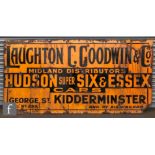 An early 20th Century enamel advertising sign for 'Laughton C. Goodwin & Co. Midland Distributors,