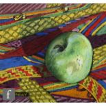 KAREN PAWLEY (B. 1965) - Apple on a coloured blanket, pastel drawing, signed, dated 1994 verso,