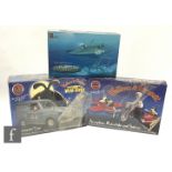 Two Airfix Wallace and Gromit plastic model kits, to include Aeroplane, Motorbike and Sidecar and