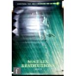 A collection of 1990s/2000s vinyl movie banners, to include Matrix Revolutions (2003), single sided,