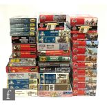 Thirty seven assorted plastic model kits, all 1:72 scale figures, majority military, by Airfix,