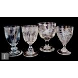 A group of 18th and 19th Century rummers and tavern glasses to include an 18th Century example