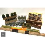 A collection of OO gauge model railway scenic accessories, to include Woodland Classics trees,