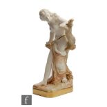 An early 20th Century Royal Worcester figure 'The Bather Surprised' model 486, after designs by