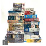 Twenty 1:72 scale plastic model kits, all aircraft, by Academy, Airfix, Mister Craft and similar, to