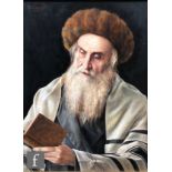 OTTO EICHINGER (1922-2004) - Portrait of a Rabbi reading the scriptures, oil on panel, signed,