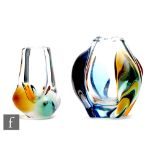 Frantisek Zemek - Mstisov Glassworks - A Rhapsody range vase of ovoid form, externally decorated