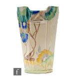 Clarice Cliff - Viscaria - A large shape 451 vase circa 1936, hand painted with a stylised tree