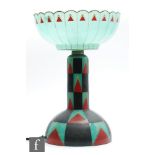 Unknown - A 1930s continental Art Deco glass table lamp, in the manner of the Amsterdam school,