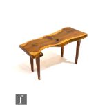 Reynolds of Ludlow - A small coffee or occasional table of planed naturalistic yew wood form,