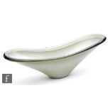 Paul Kedelv - Flygsfors - A sommerso cased body bowl of slender eliptical form, cased in cinnamon