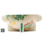 Clarice Cliff - Secrets - A shape 441 bowl circa 1933, hand painted with a stylised landscape with