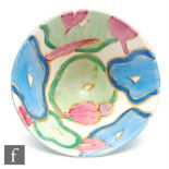 Clarice Cliff - Blue Chintz - A Conical bowl circa 1932, hand painted with stylised flowers and