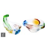 Frantisek Zemek - Mstisov Glassworks - A Rhapsody range bowl of asymmetrical form, externally