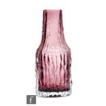 Geoffrey Baxter - Whitefriars - A Textured range vase, pattern no 9730, in Aubergine height 20cm.