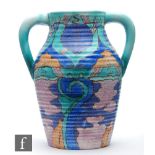 Clarice Cliff - Inspiration Persian - A twin handled Lotus jug circa 1930, hand painted with a