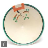 Clarice Cliff - Ravel - A Conical shape bowl circa 1930, hand painted to the border with an abstract