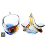 Frantisek Zemek - Mstisov Glassworks - A Rhapsody style bowl of elliptical form with high arched