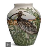Kerry Goodwin - Moorcroft Pottery - A Trial vase decorated in the Call of the Curlew pattern with