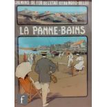 J. Goffin Fils, Bruxelles Publishing - A lithographic poster, circa 1912, for La Panne-Bains Chemins