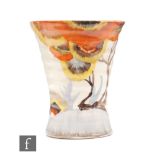 Clarice Cliff - Rhodanthe - A small shape 572 vase circa 1934, hand painted with a stylised tree