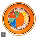 Clarice Cliff - Melon - A circular side plate circa 1931, hand painted with stylised fruit within