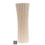 John Clappison - Hornsea Pottery - A shape 382 vase of waisted form, decorated with an incised