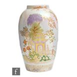 Wiltshaw and Robinson - Carlton Ware - A vase of swollen form decorated in the New Mikado pattern