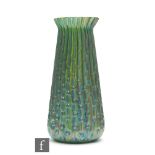 Kralik - An early 20th Century vase in the Sea Urchin pattern of tapered sleeve form with a flared