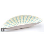 Ann Read - Poole Pottery - A Freeform bowl of elliptical form decorated in the PS pattern, printed