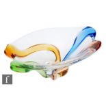 Frantisek Zemek - Mstisov Glassworks - A Rhapsody range bowl of elliptical form, externally