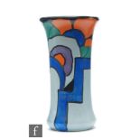 Clarice Cliff - Latona Dahlia - A shape 204 vase circa 1929, hand painted with stylised flowers