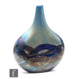 Michael Harris - Isle of Wight - A later 20th Century glass Nightscape Lollipop vase, of