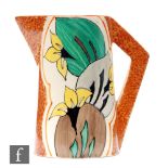 Clarice Cliff - Brown Cowslip - A small Conical shape jug circa 1933, hand painted with a band of