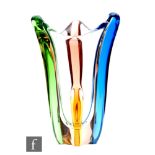 Frantisek Zemek - Mstisov Glassworks - A large Rhapsody range vase of triangular form, externally