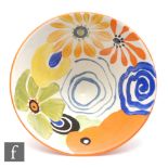 Clarice Cliff - Latona Flower Heads - A conical shape bowl circa 1930, hand painted with stylised