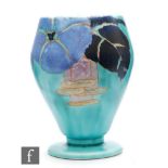 Clarice Cliff - Inspiration Bouquet - A shape 363 goblet vase circa 1930, hand painted with a band