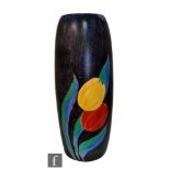 Clarice Cliff - Inspiration Clovre Tulip - A large umbrella stand circa 1930, of swollen cylindrical