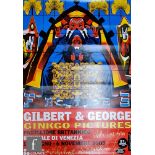 Gilbert and George (Born 1943) and (Born 1942) - Exhibition poster for the 'Ginko Pictures' at the