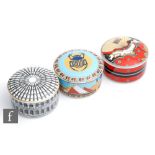 Piero Fornasetti for Rosenthal - A 'Palladiana' circular lidded box, height 5.5cm, diameter 10cm,