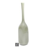 V.B. Florence, Empoli - A tall 1970s glass vase of square form with slender collar neck,