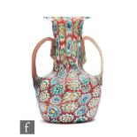 Fratelli Toso - A Murano glass vase, circa 1920, of ovoid form with tall collar neck and everted